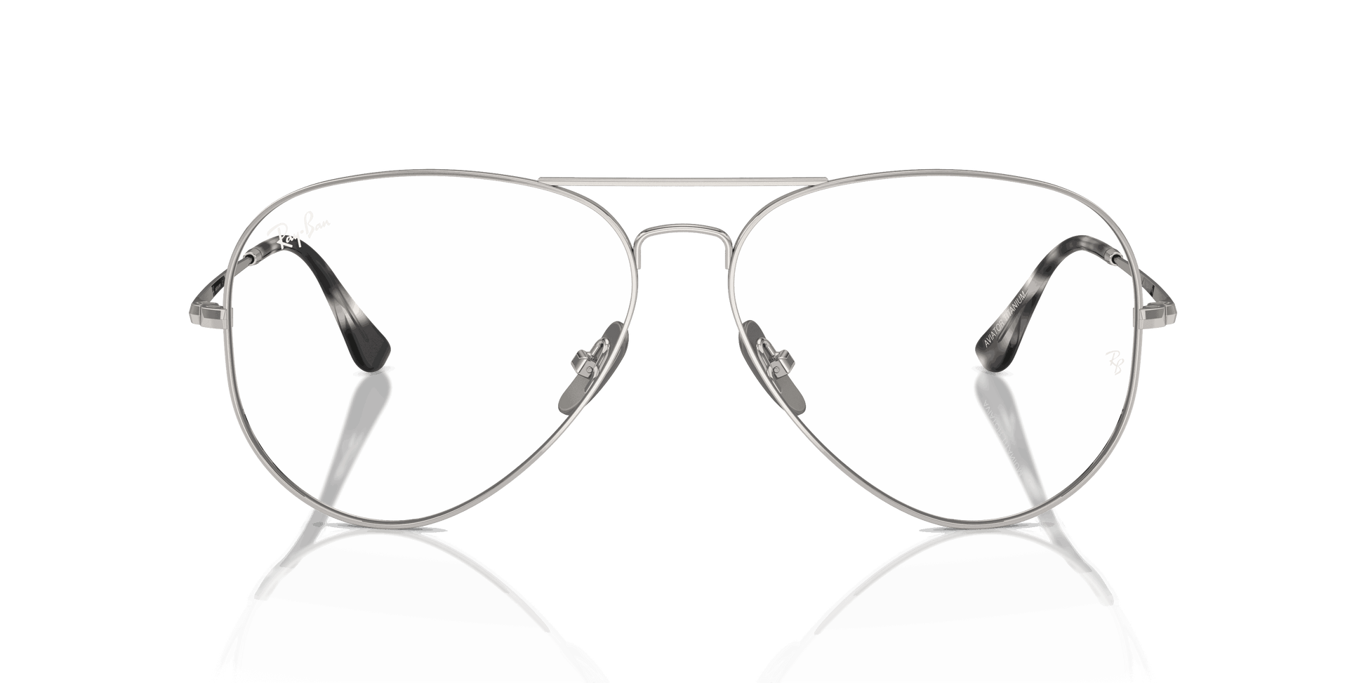 [Clear Lenses, Polished Silver Frame]