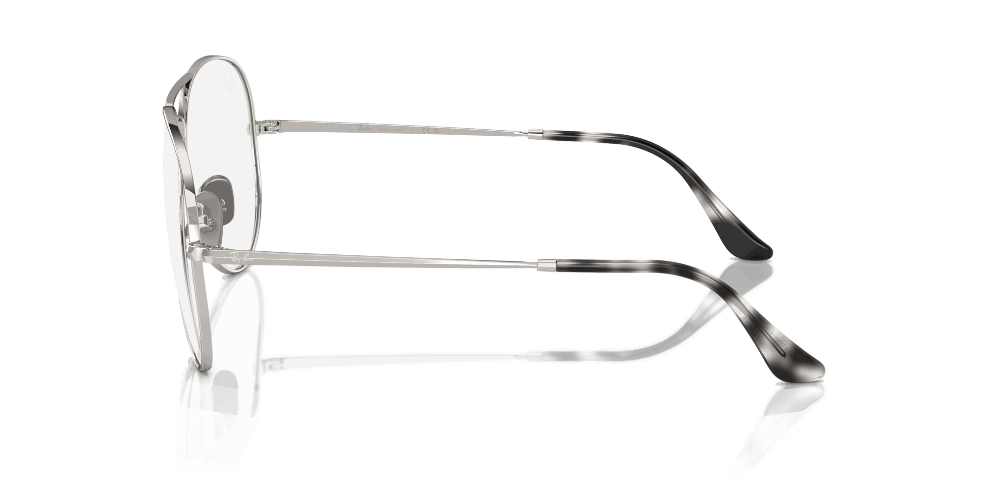 [Clear Lenses, Polished Silver Frame]