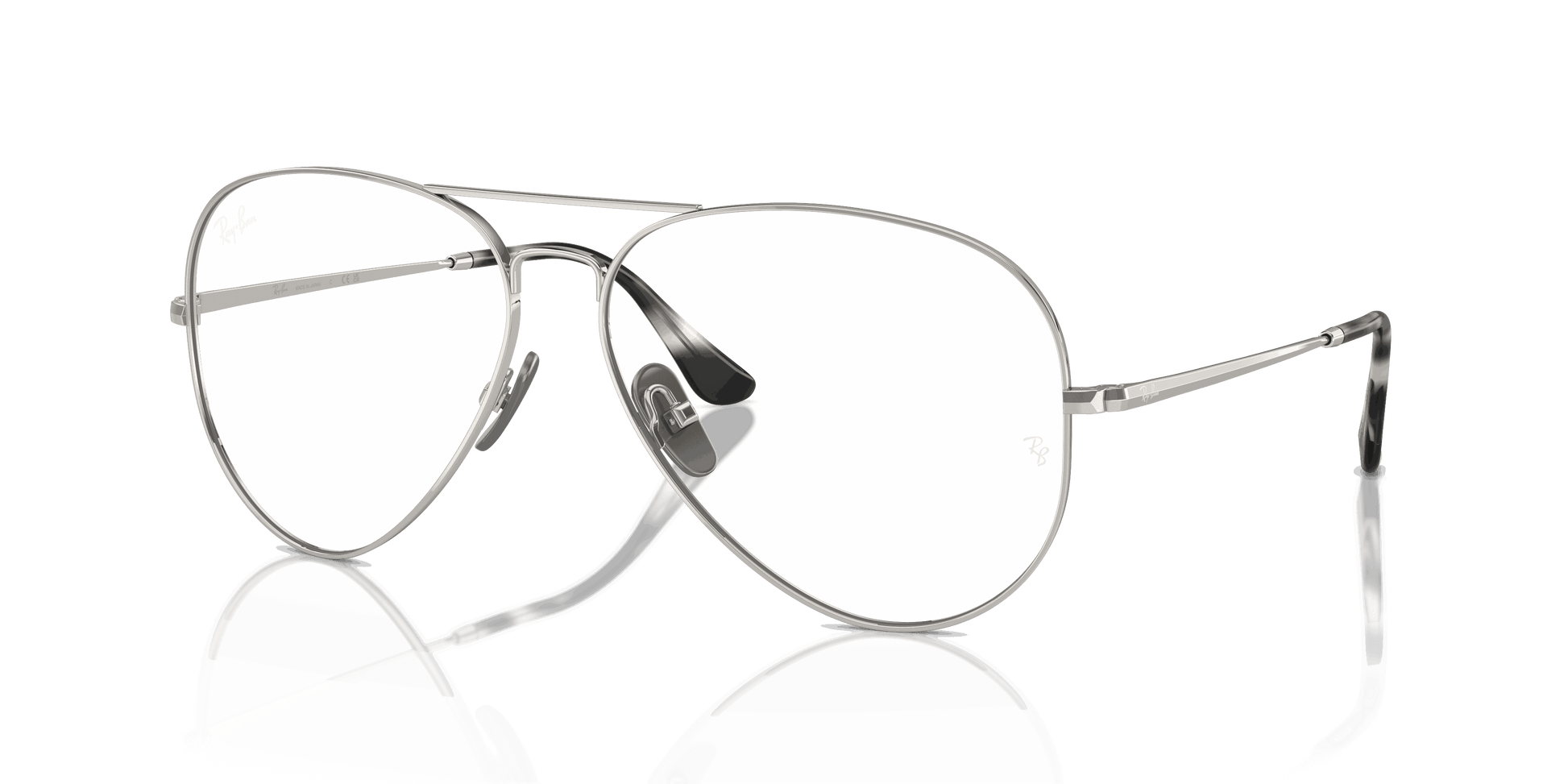[Clear Lenses, Polished Silver Frame]