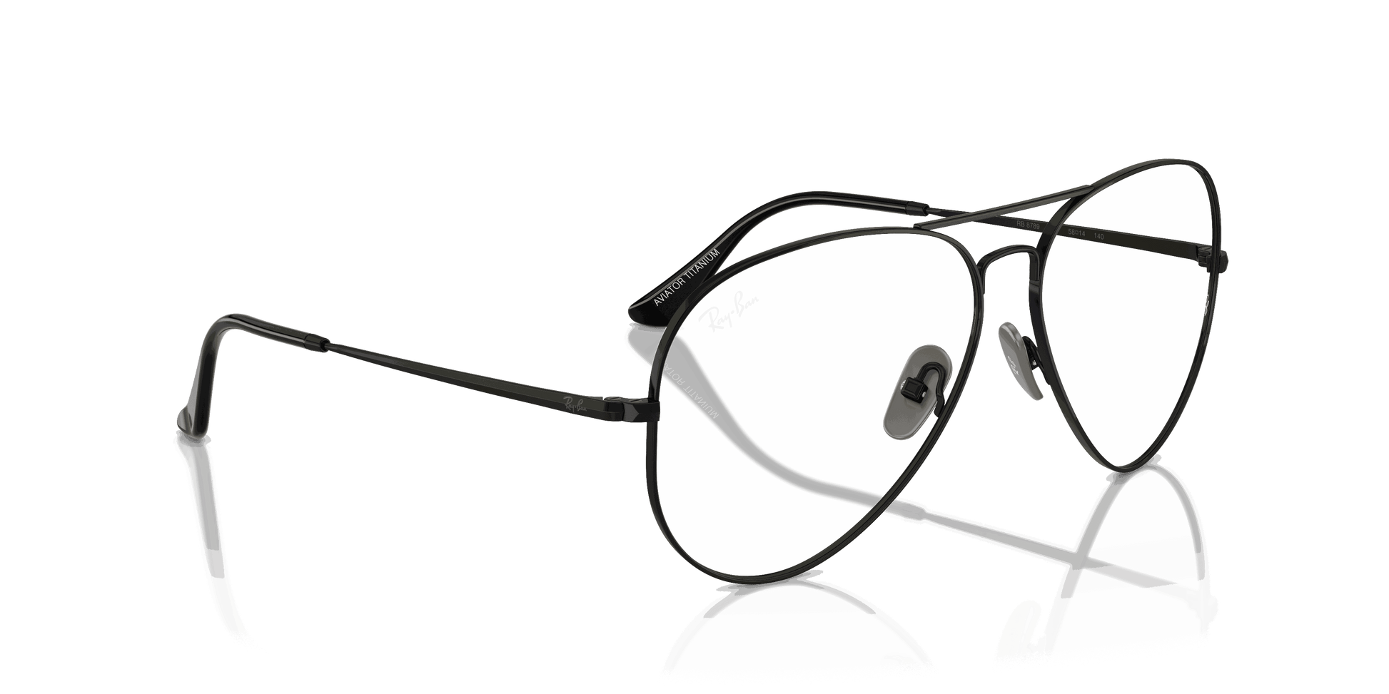 [Clear Lenses, Polished Black Frame]
