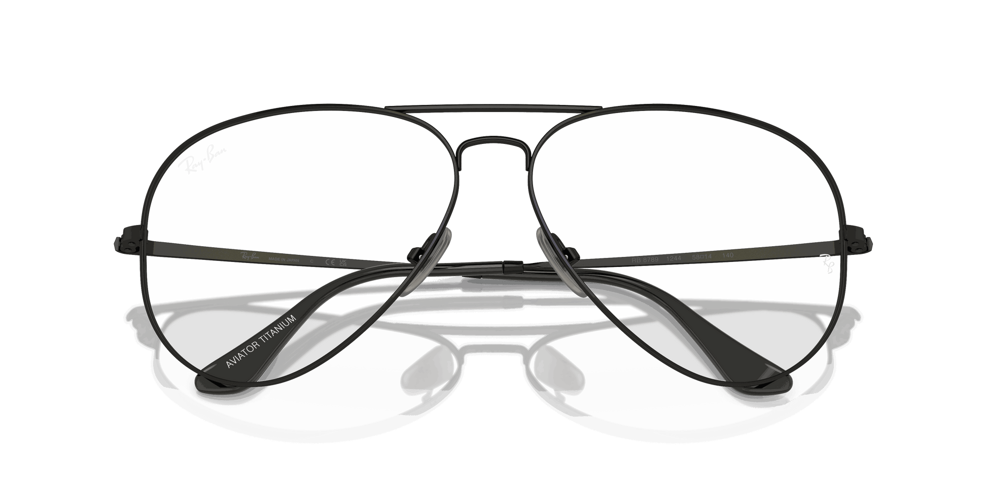 [Clear Lenses, Polished Black Frame]