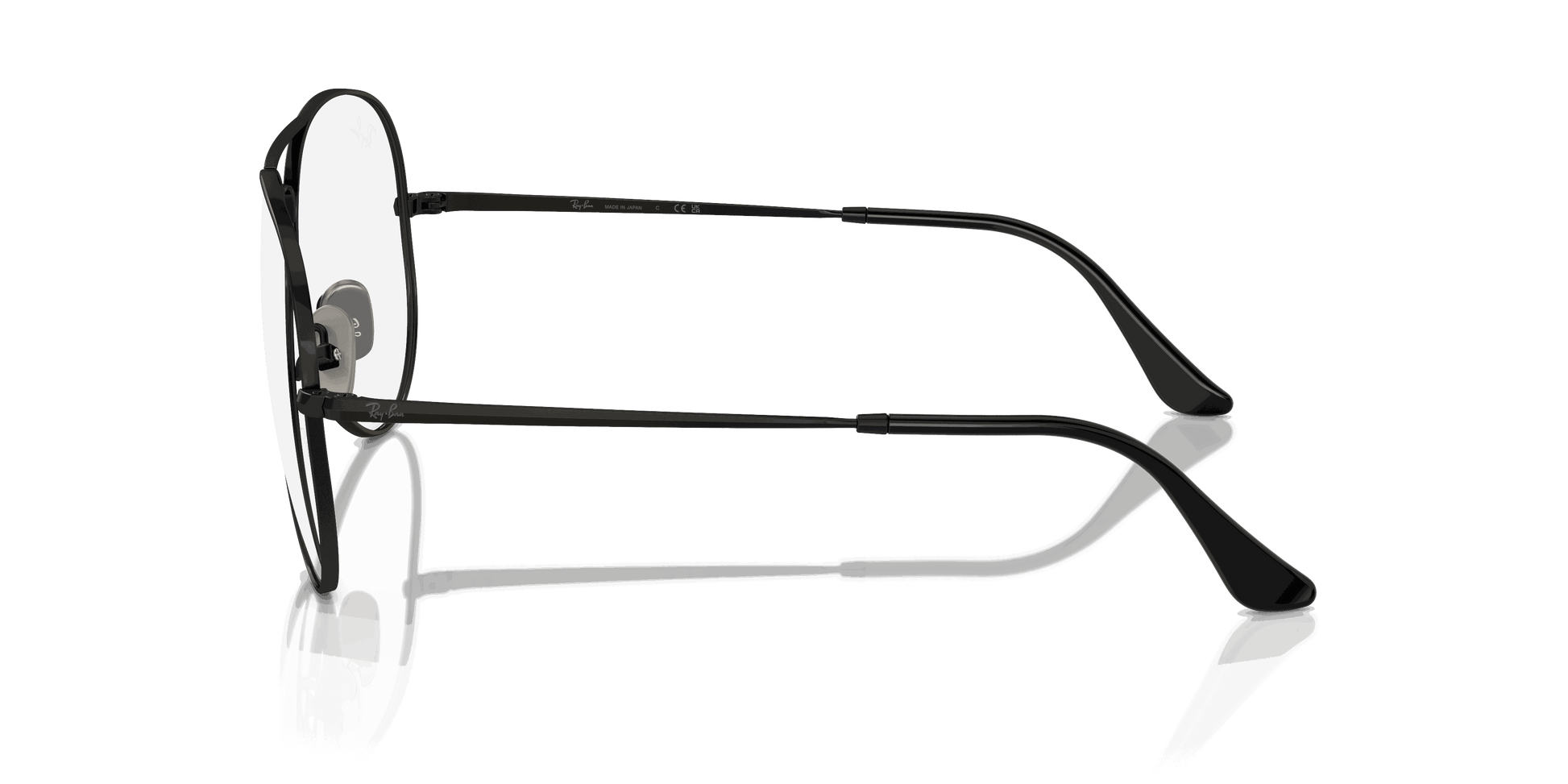 [Clear Lenses, Polished Black Frame]