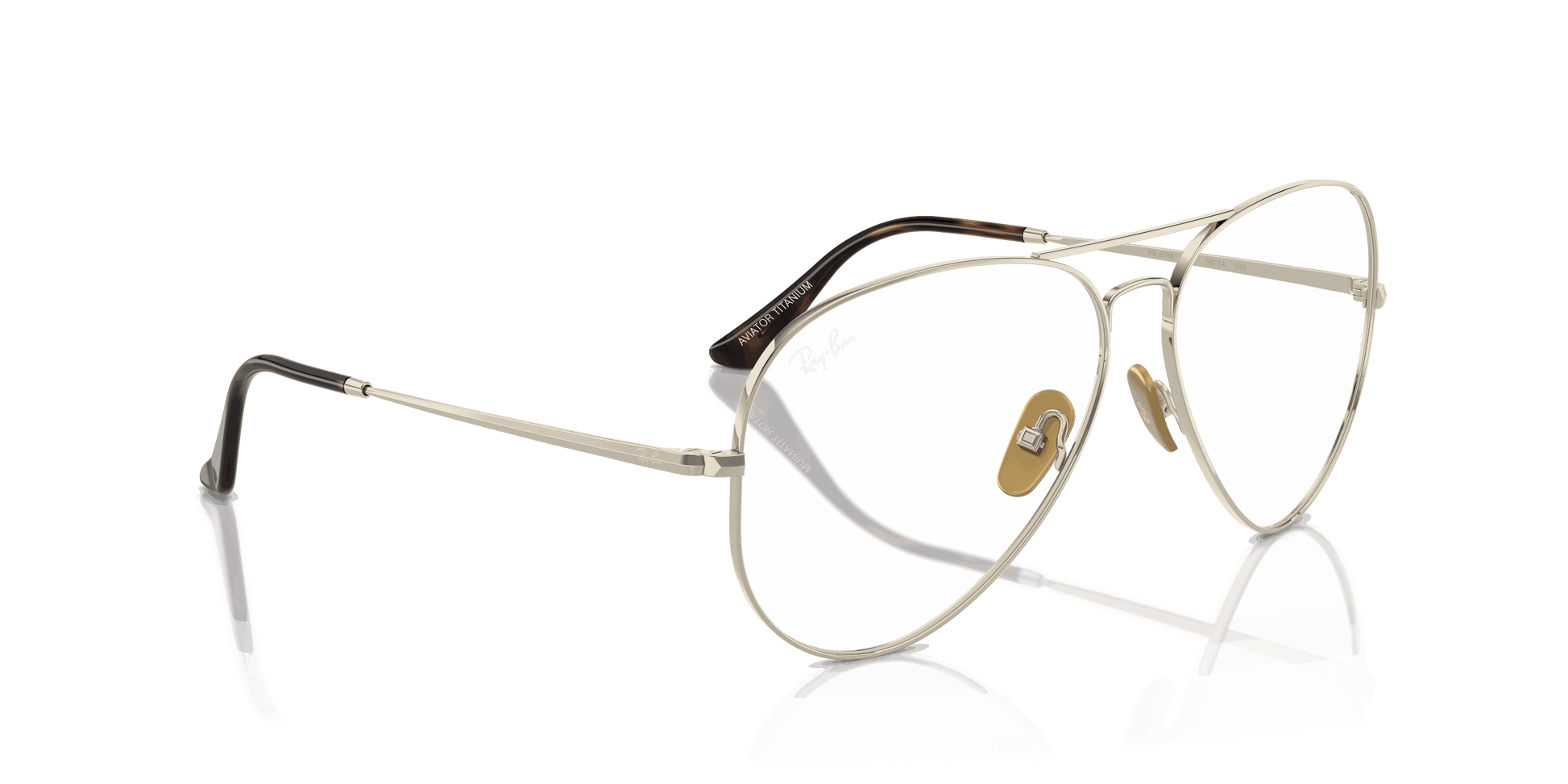 [Clear Lenses, Polished Arista Gold Frame]