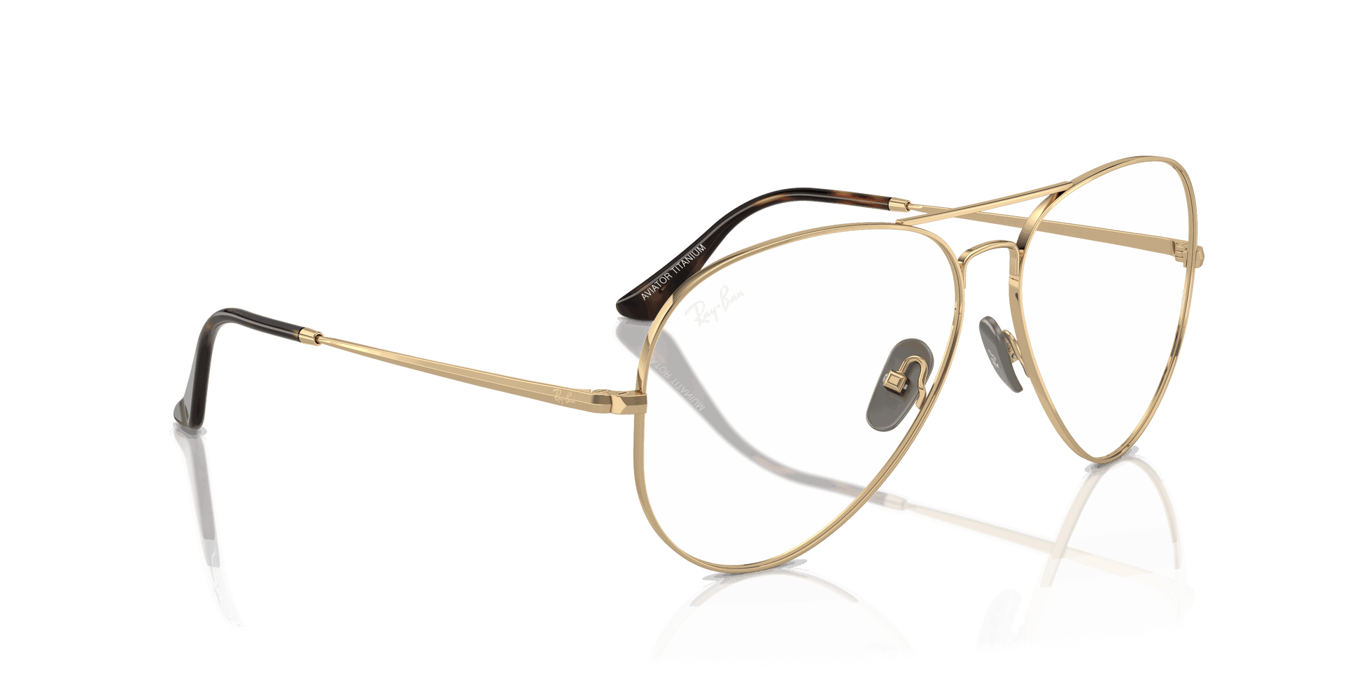 [Clear Lenses, Polished Light Brown Frame]