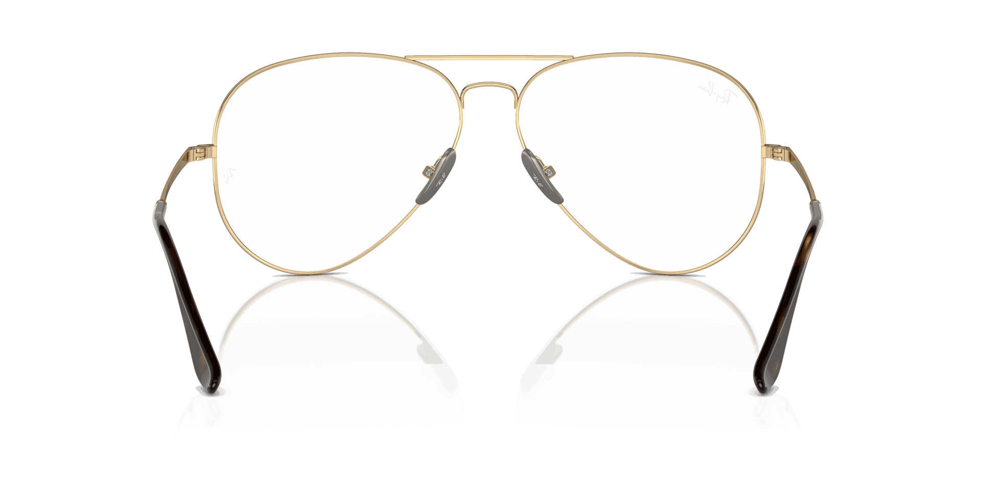 [Clear Lenses, Polished Light Brown Frame]