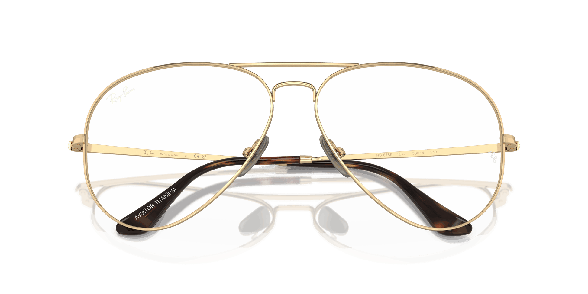 [Clear Lenses, Polished Light Brown Frame]