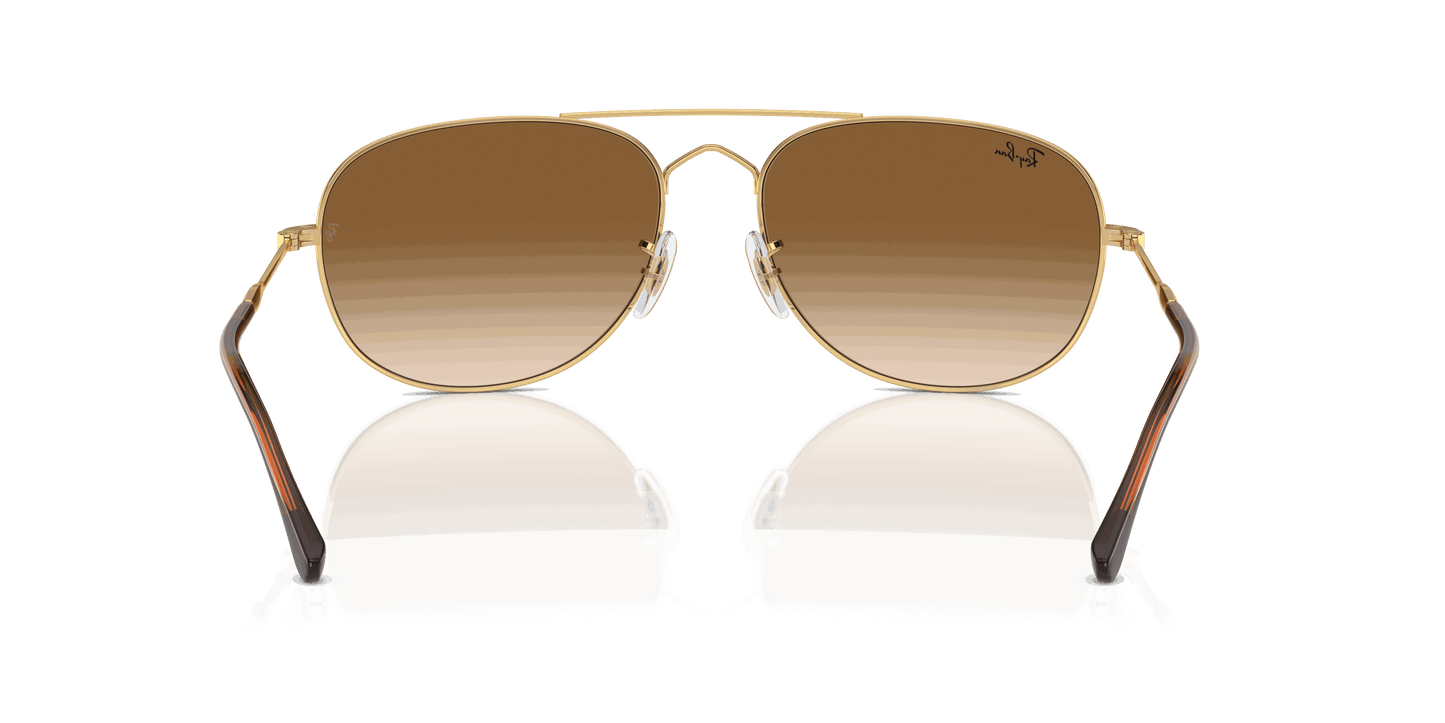 [Clear & Brown Lenses, Polished Arista Gold Frame]