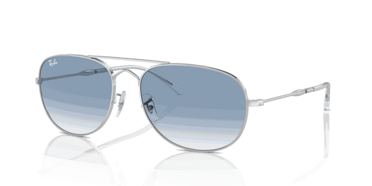 [Clear & Blue Lenses, Polished Silver Frame]