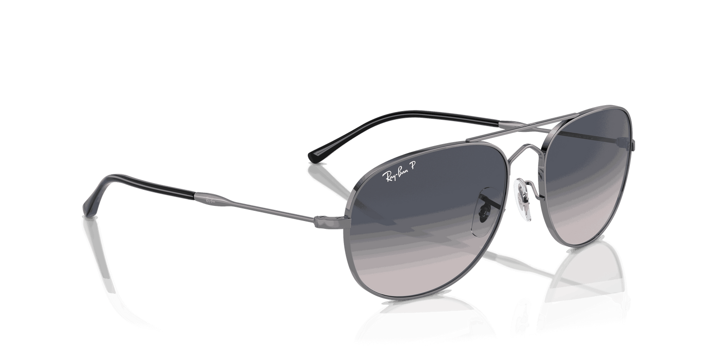 [Blue Lenses, Polished Gunmetal Frame]