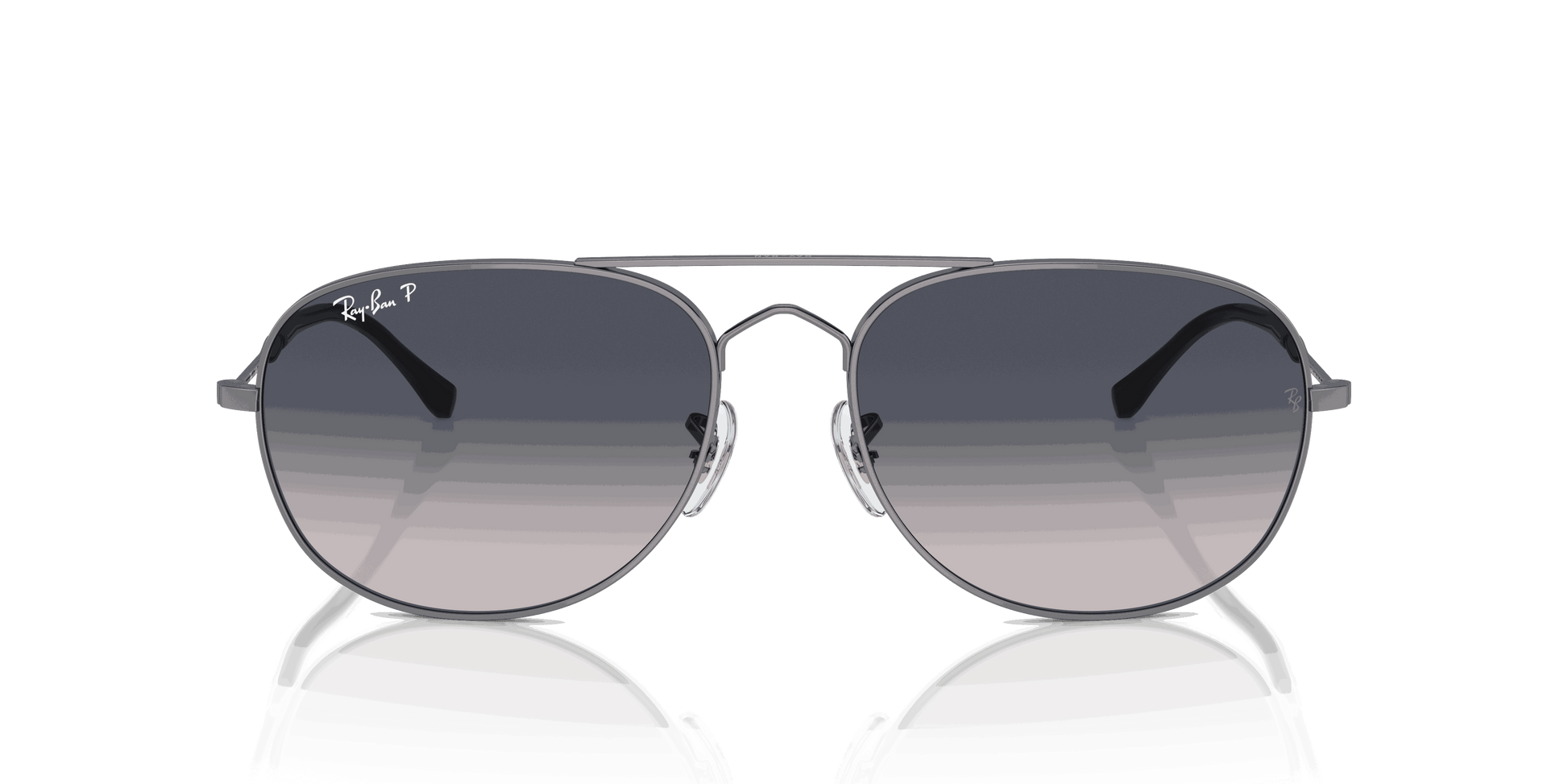[Blue Lenses, Polished Gunmetal Frame]