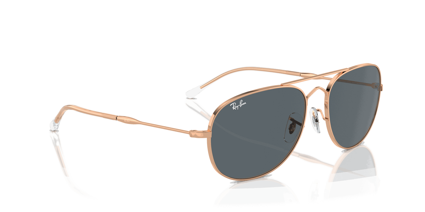 [Blue Lenses, Polished Rose Gold Frame]