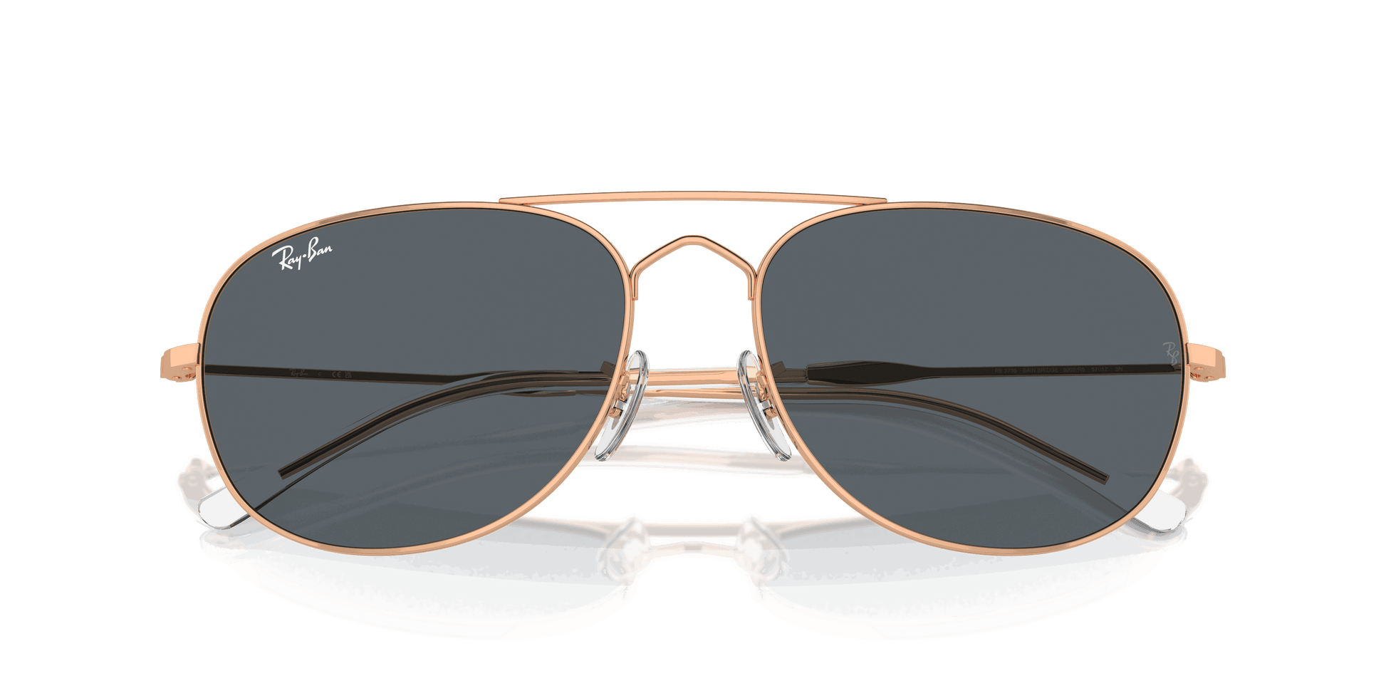 [Blue Lenses, Polished Rose Gold Frame]