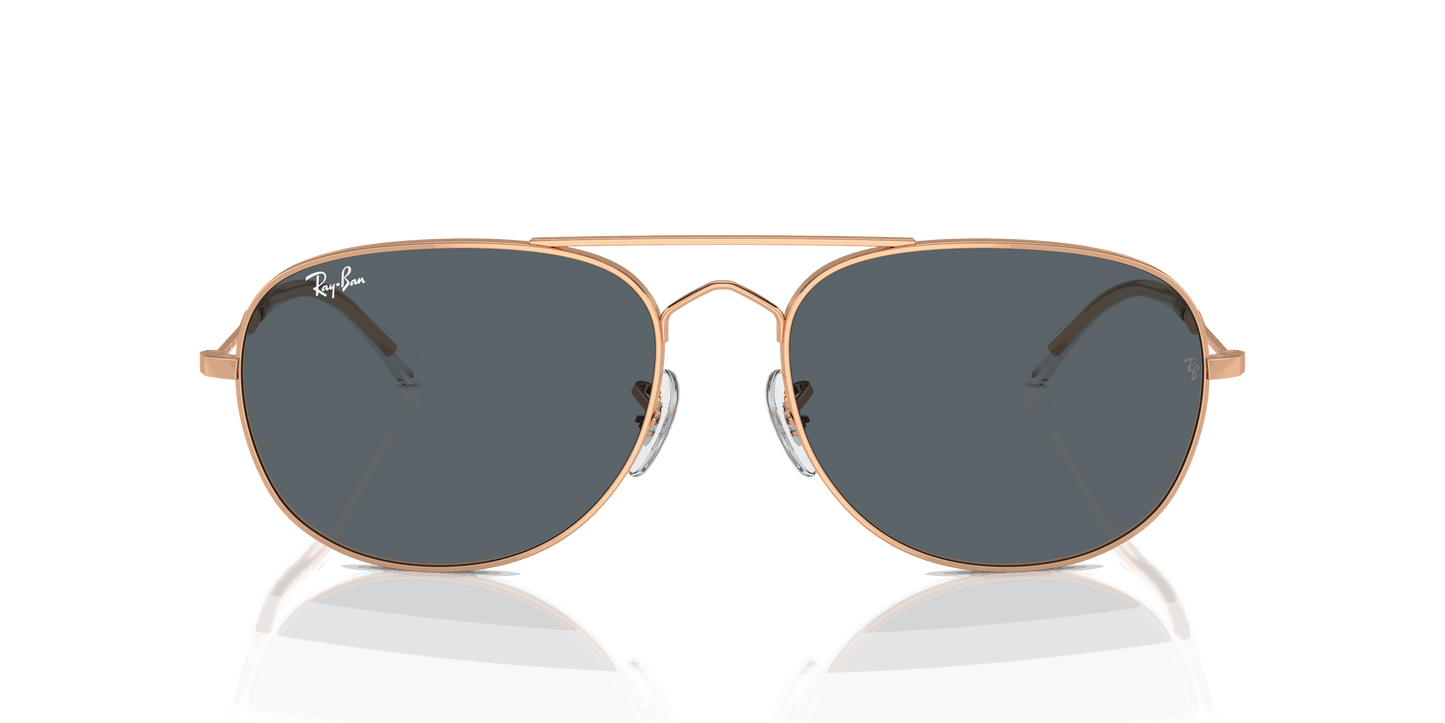 [Blue Lenses, Polished Rose Gold Frame]