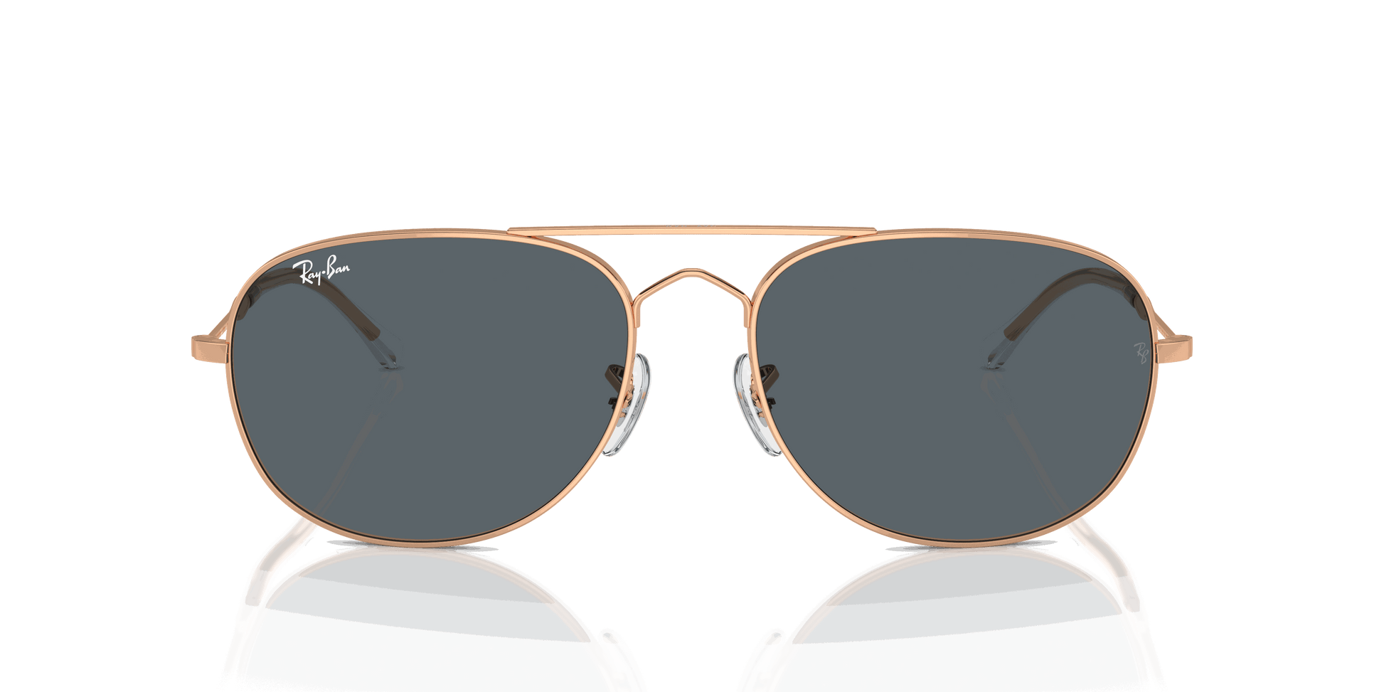 [Blue Lenses, Polished Rose Gold Frame]