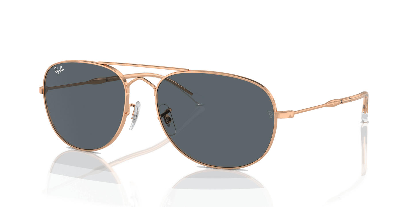[Blue Lenses, Polished Rose Gold Frame]