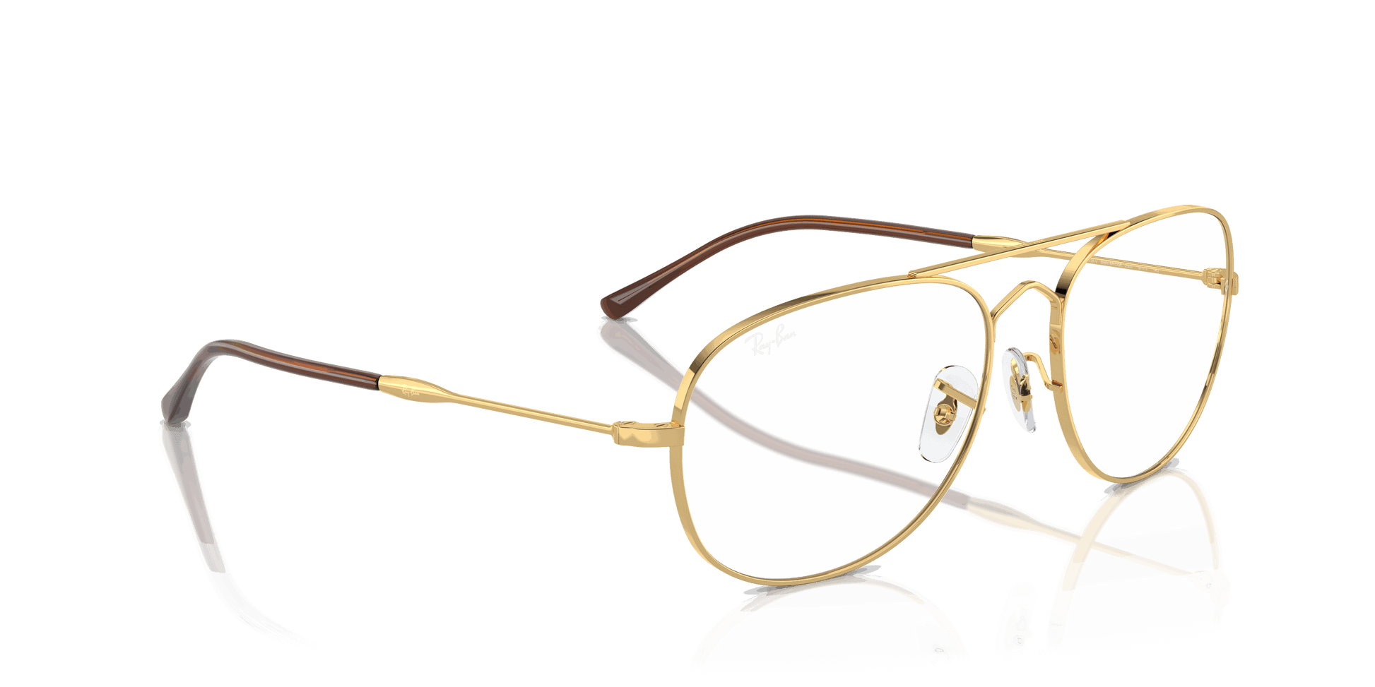 [Clear Lenses, Polished Arista Gold Frame]