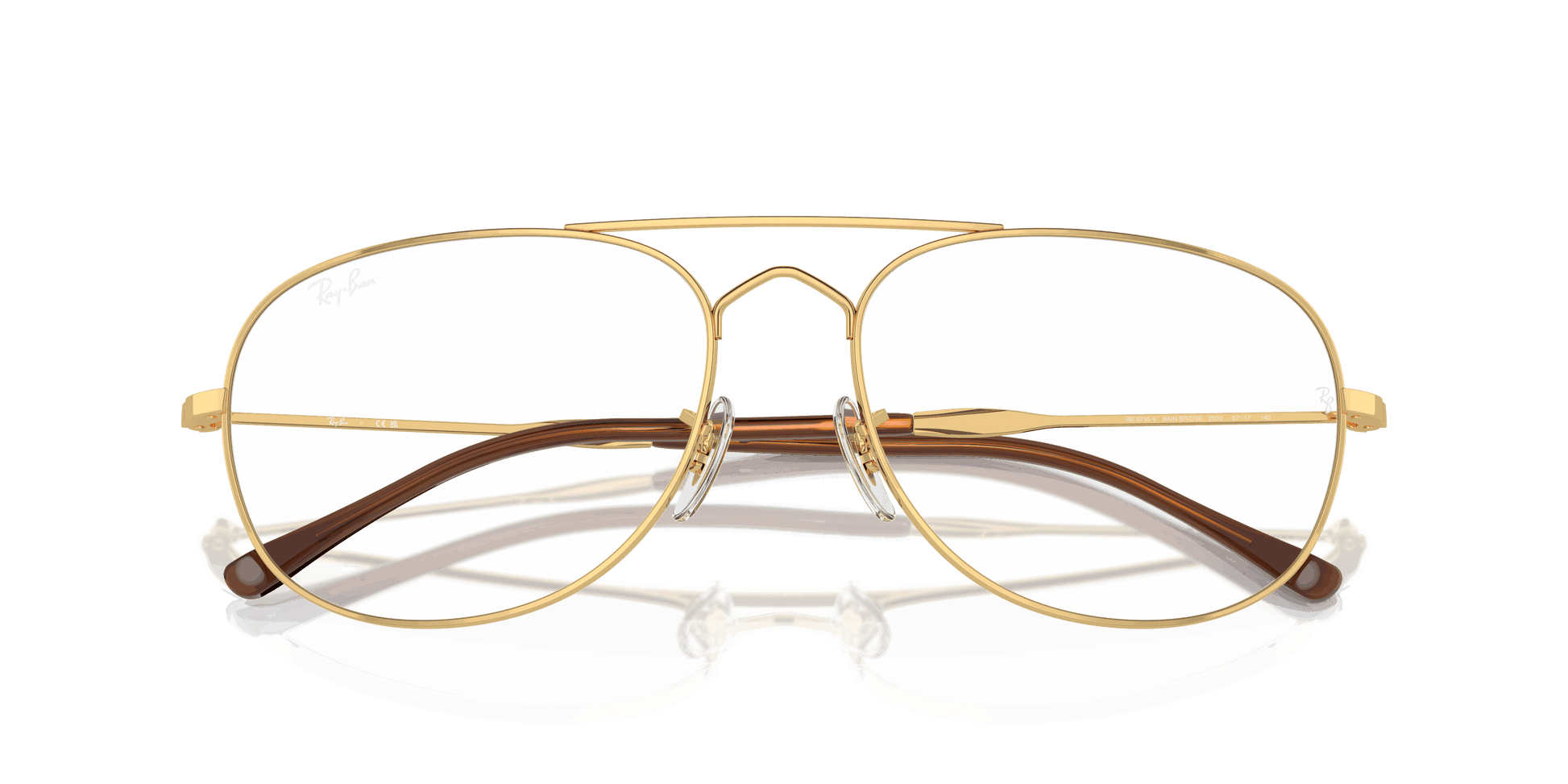 [Clear Lenses, Polished Arista Gold Frame]