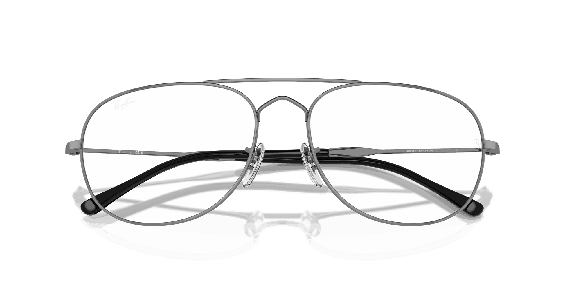 [Clear Lenses, Polished Gunmetal Frame]