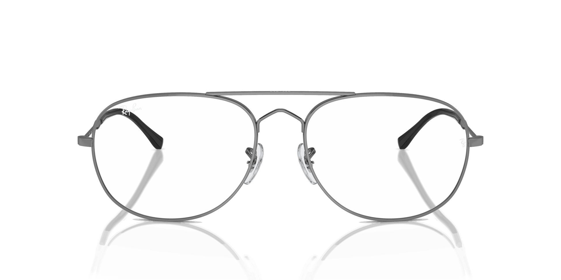 [Clear Lenses, Polished Gunmetal Frame]