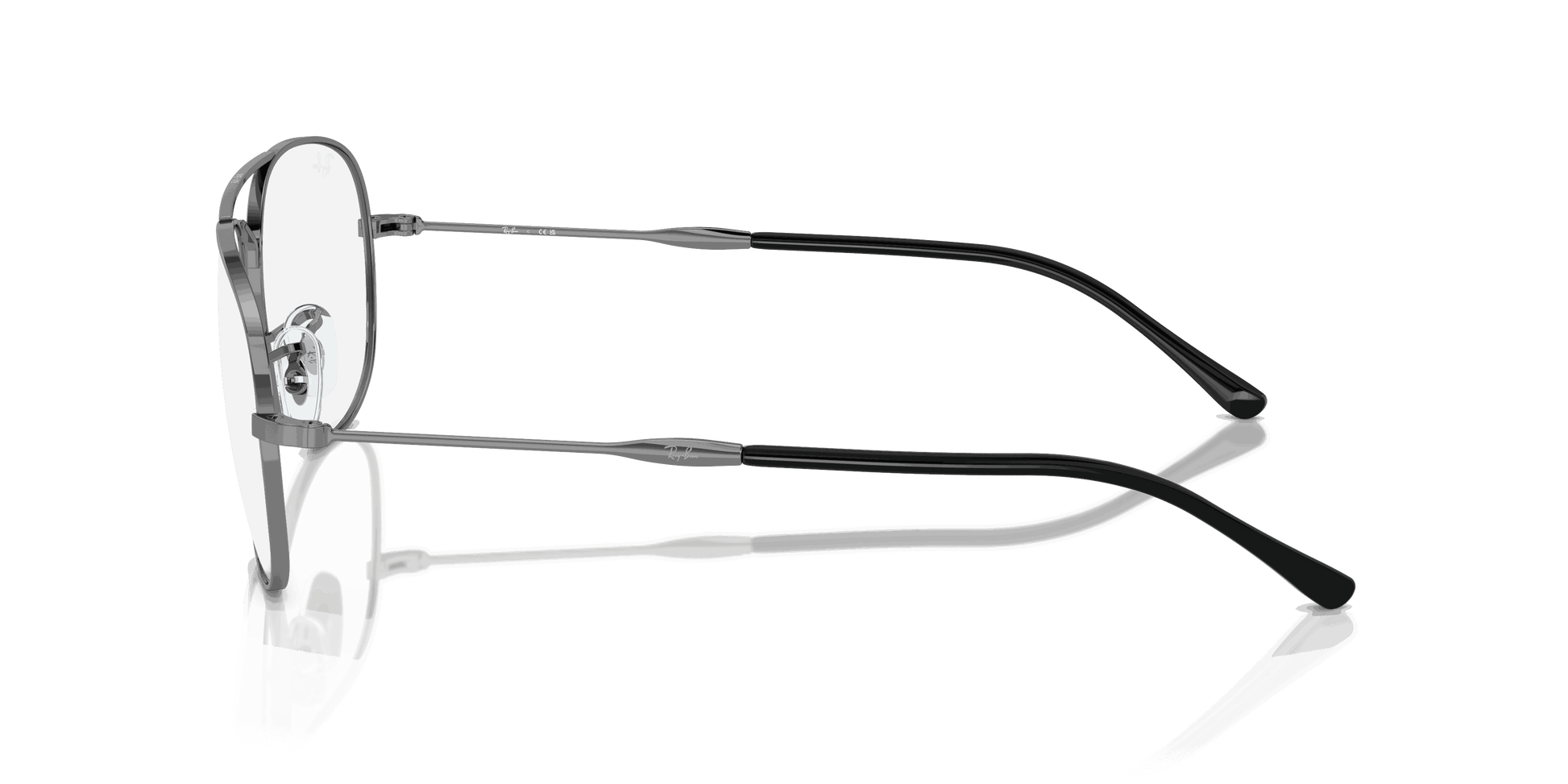 [Clear Lenses, Polished Gunmetal Frame]