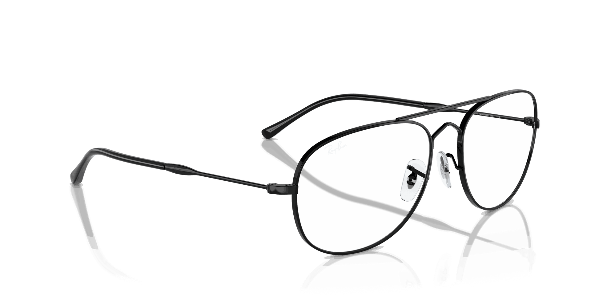 [Clear Lenses, Polished Black Frame]