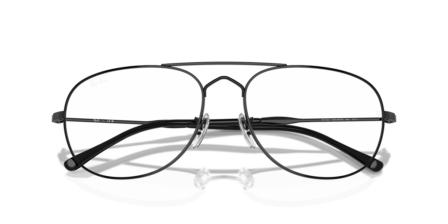 [Clear Lenses, Polished Black Frame]