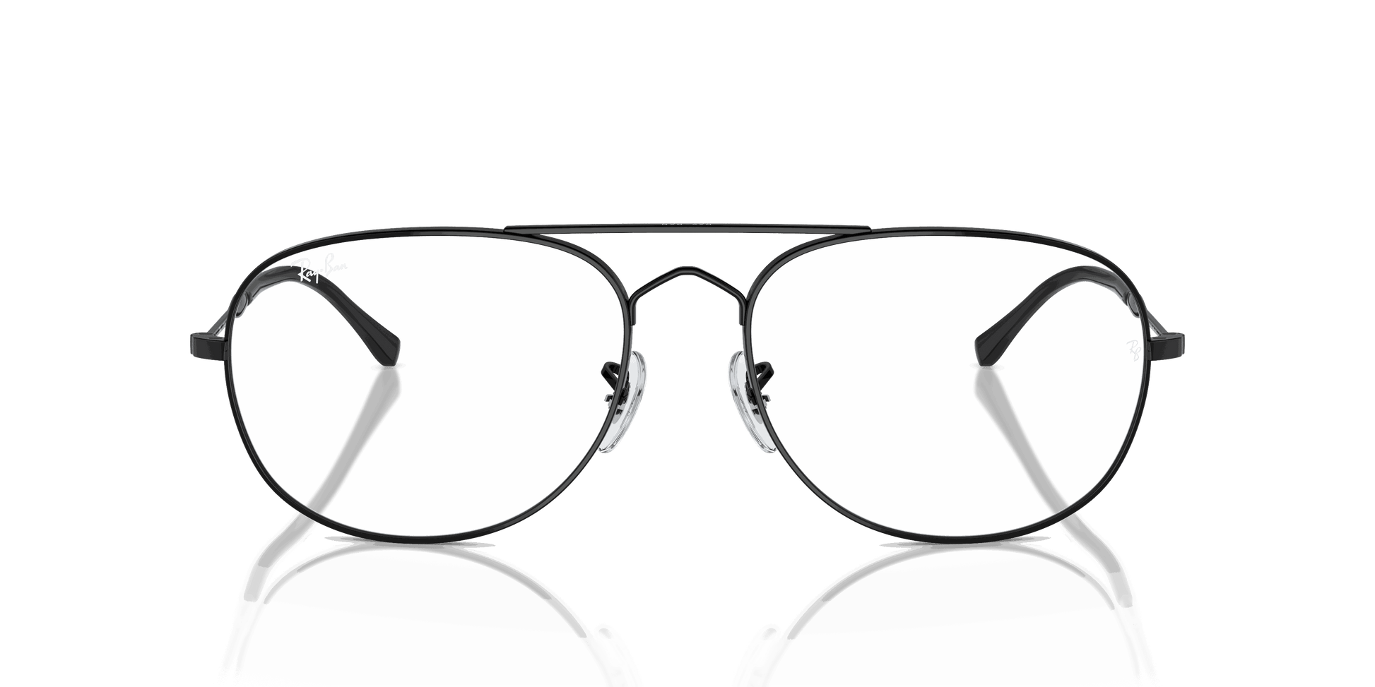 [Clear Lenses, Polished Black Frame]