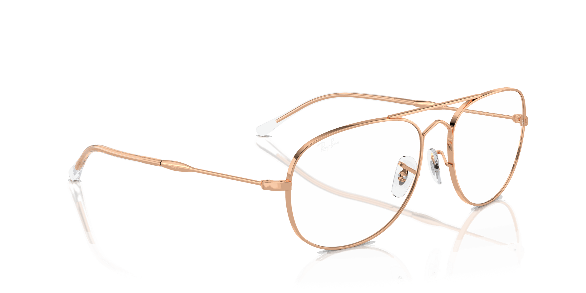 [Clear Lenses, Polished Rose Gold Frame]