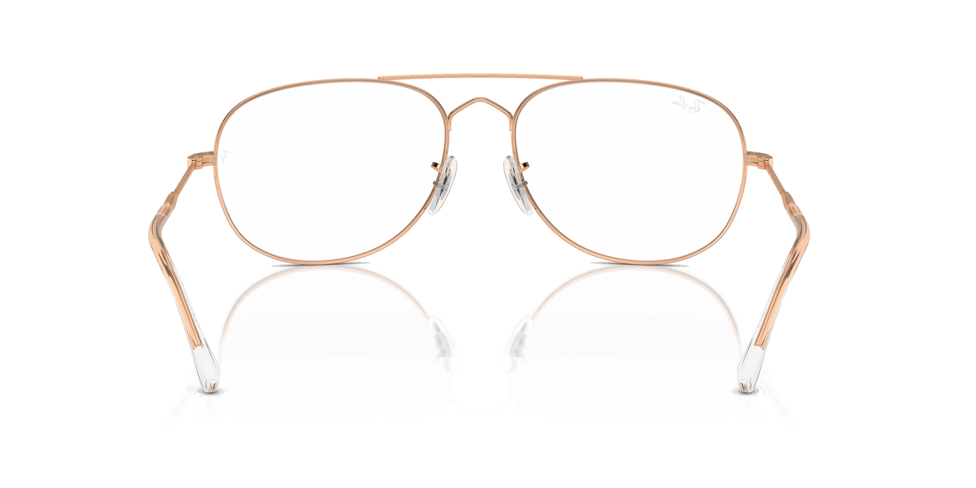 [Clear Lenses, Polished Rose Gold Frame]