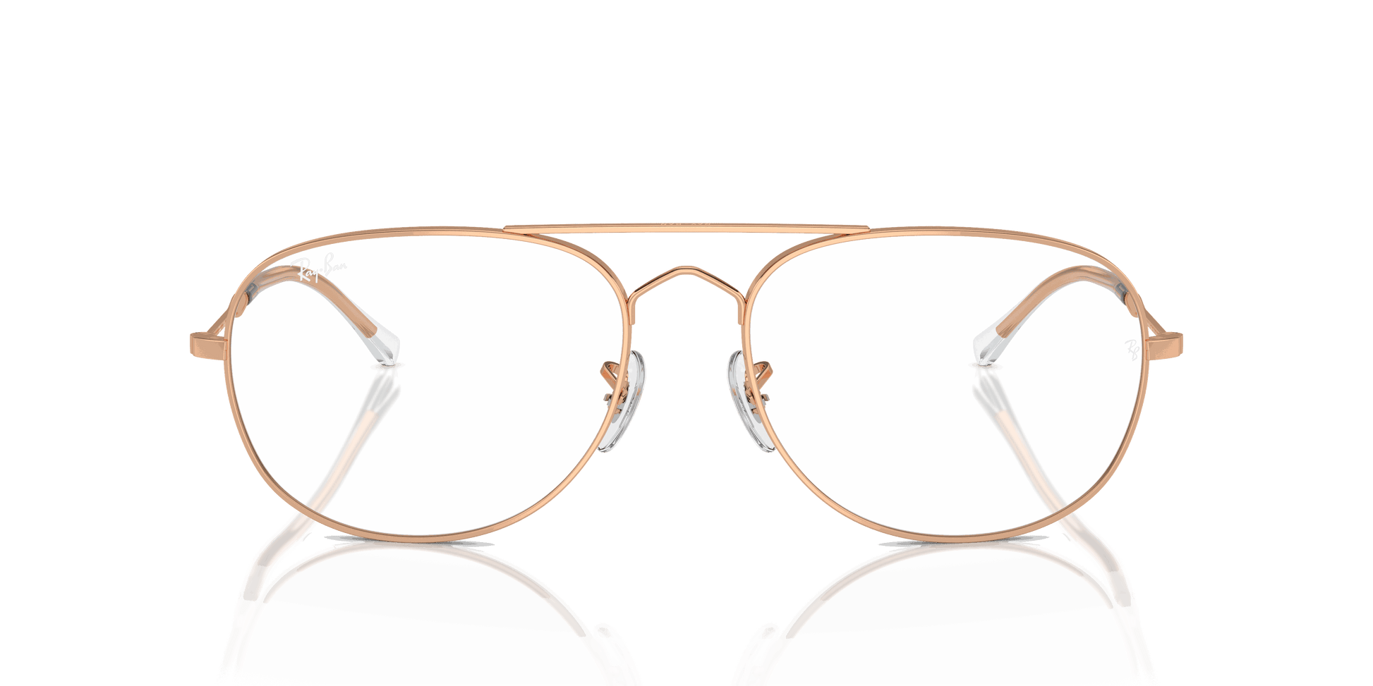 [Clear Lenses, Polished Rose Gold Frame]