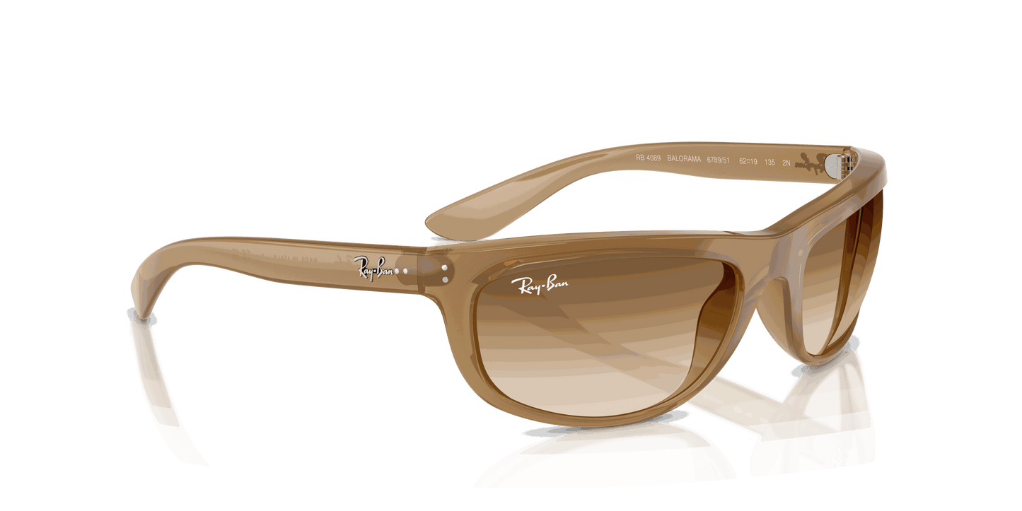 [Clear Gradient Brown Lenses, Matte Opal Light Brown Frame]