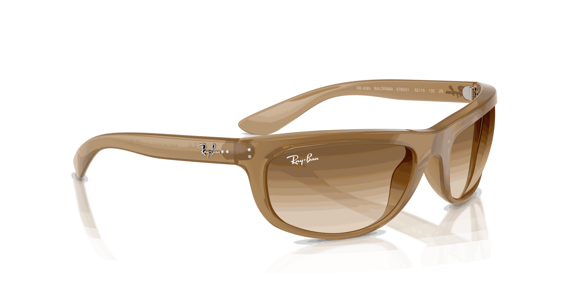 [Clear Gradient Brown Lenses, Matte Opal Light Brown Frame]