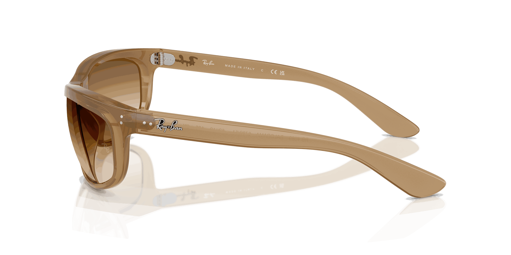 [Clear Gradient Brown Lenses, Matte Opal Light Brown Frame]