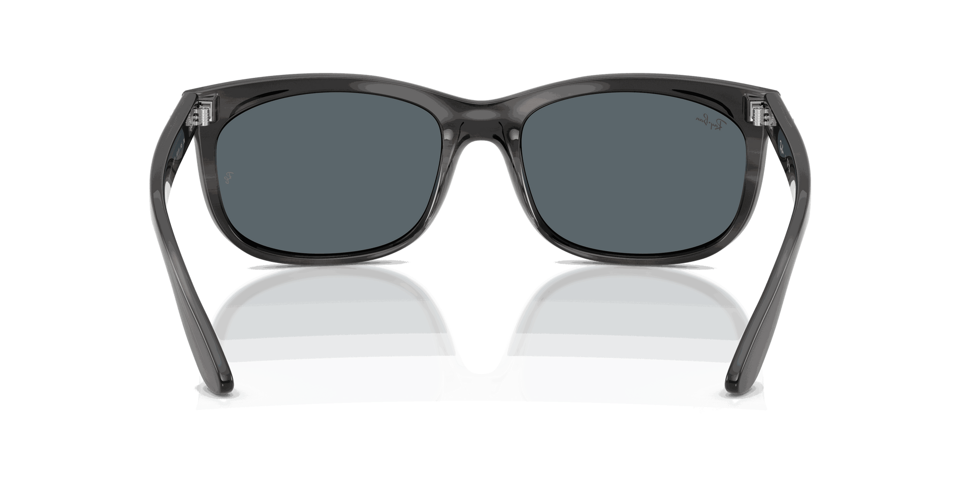 [Blue Lenses, Polished Striped Gray Frame]