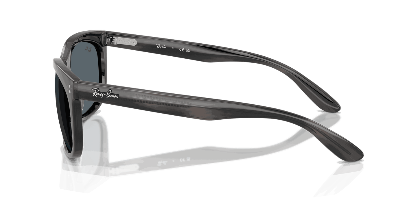[Blue Lenses, Polished Striped Gray Frame]