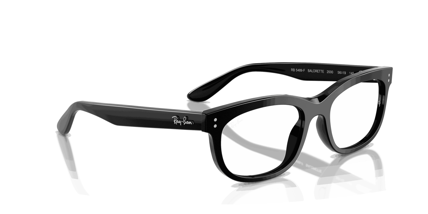 [Clear Lenses, Polished Black Frame]
