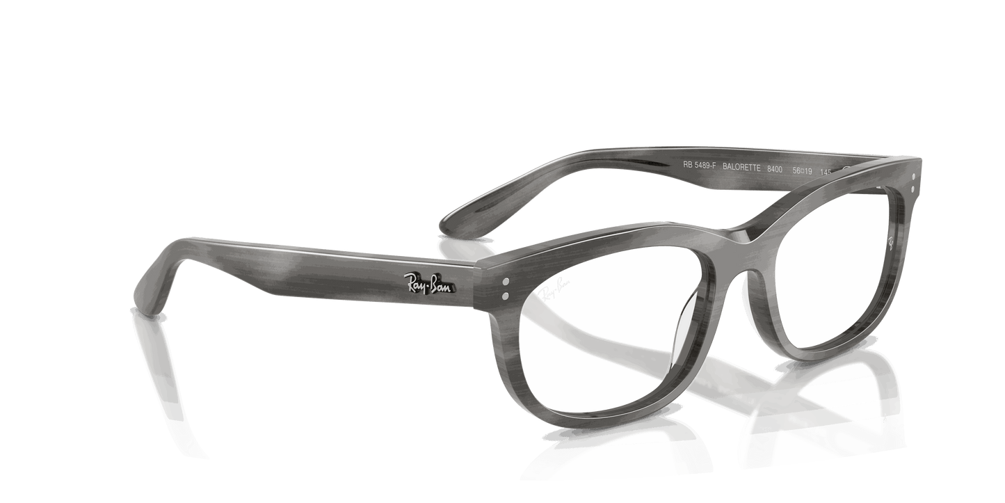 [Clear Lenses, Polished Striped Gray Frame]