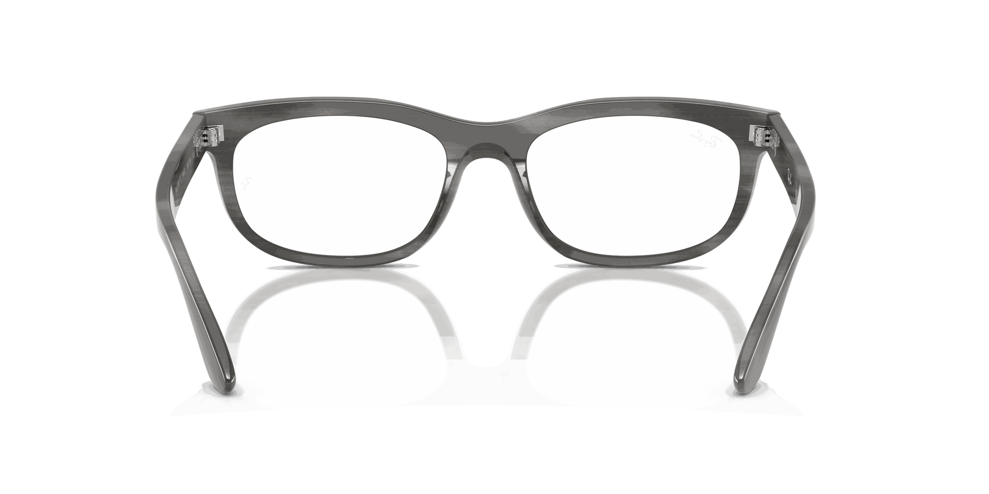 [Clear Lenses, Polished Striped Gray Frame]