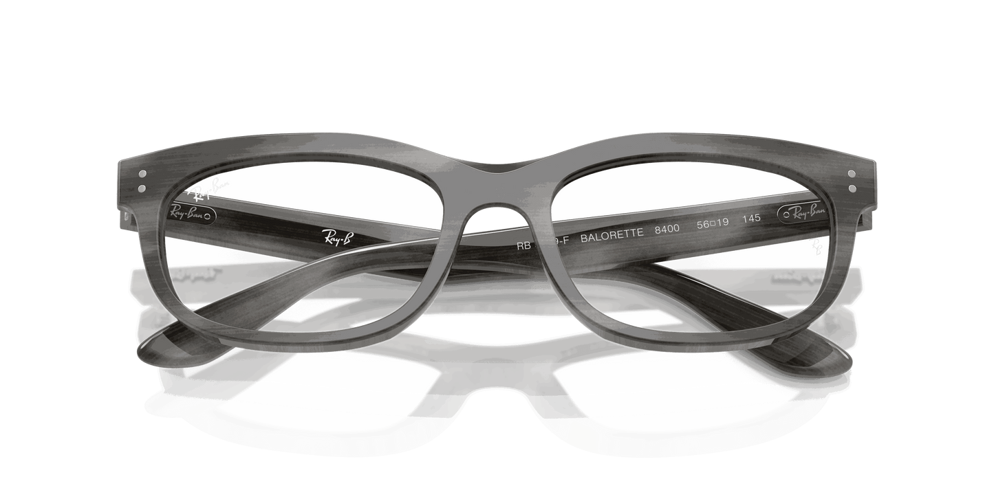 [Clear Lenses, Polished Striped Gray Frame]