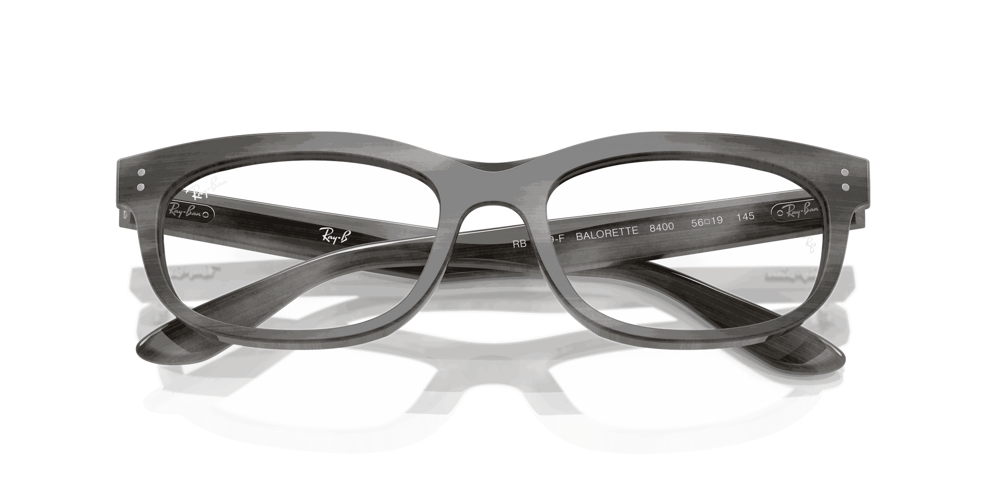 [Clear Lenses, Polished Striped Gray Frame]