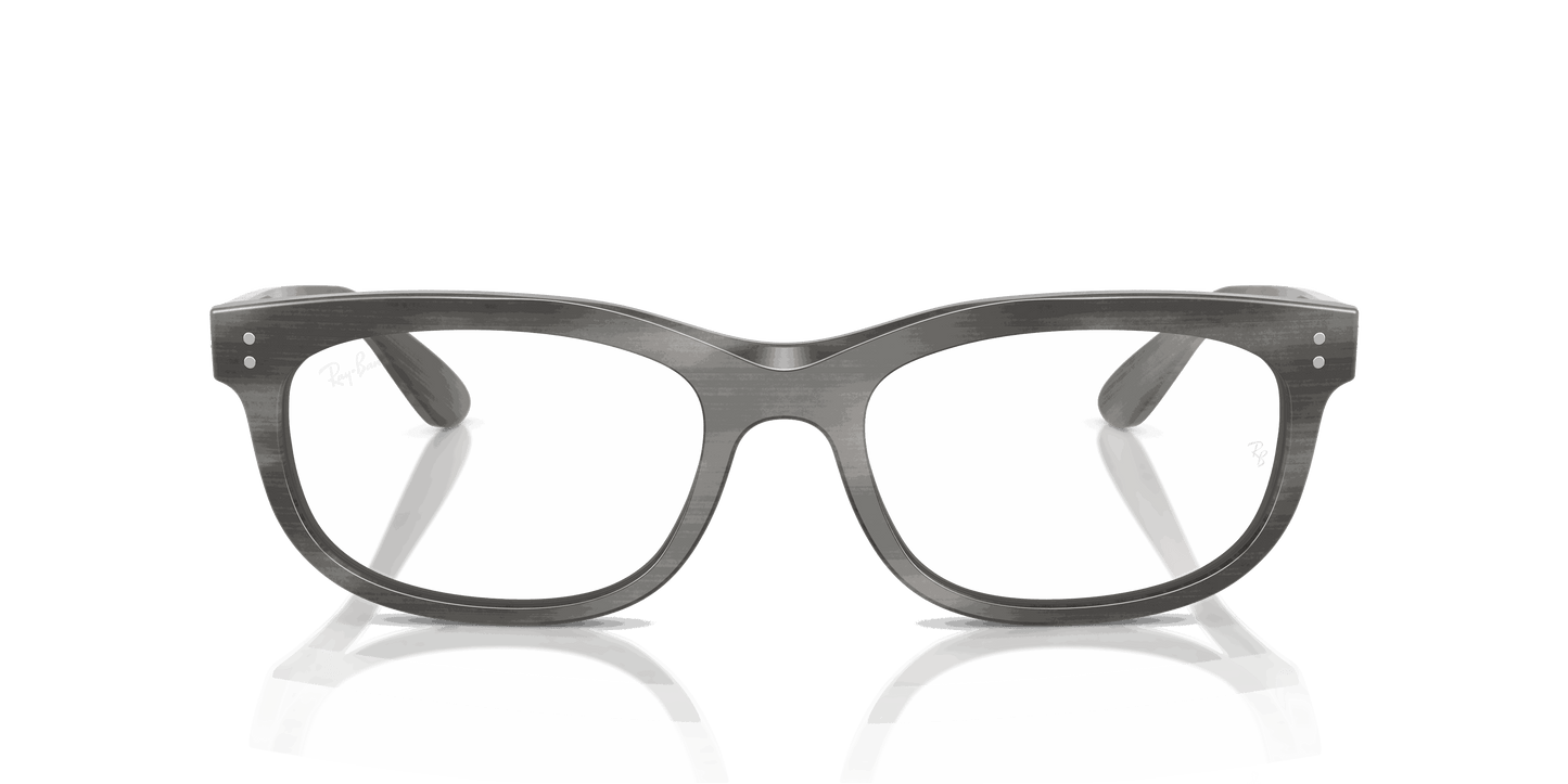 [Clear Lenses, Polished Striped Gray Frame]