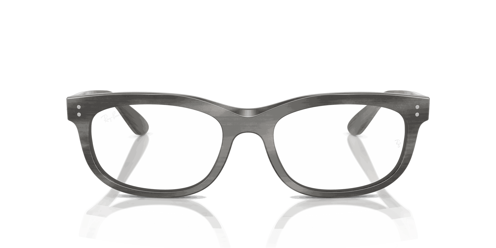 [Clear Lenses, Polished Striped Gray Frame]