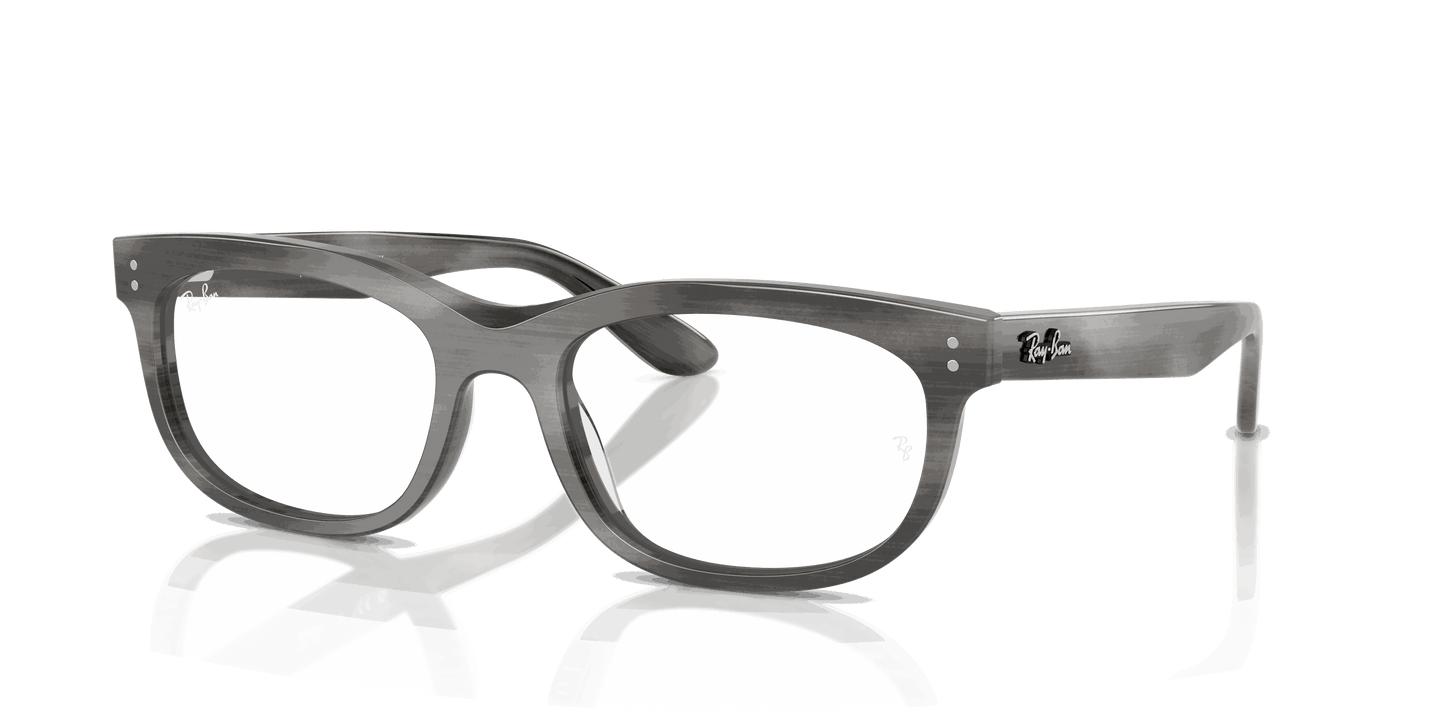 [Clear Lenses, Polished Striped Gray Frame]