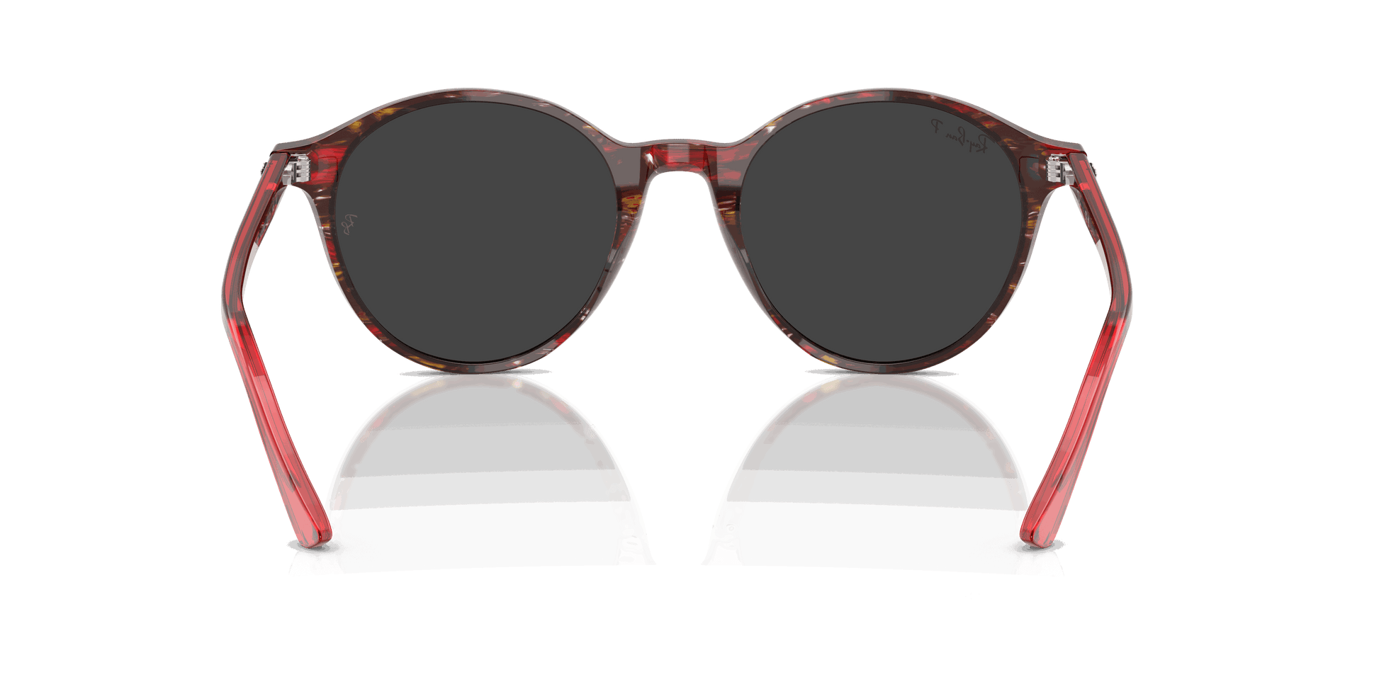 [Polar Black Lenses, Polished Transparent Shade Fantasy Red Frame]