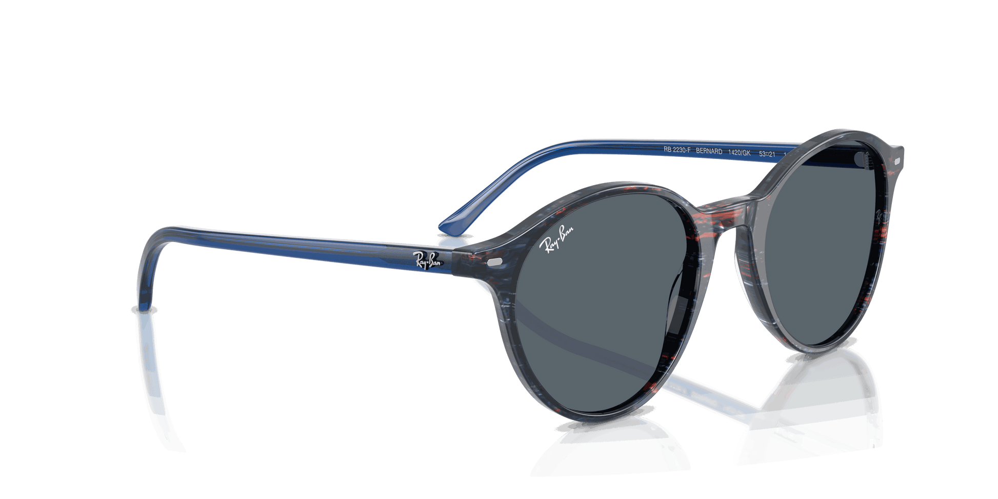 [Blue Lenses, Polished Transparent Shade Fantasy Blue Frame]