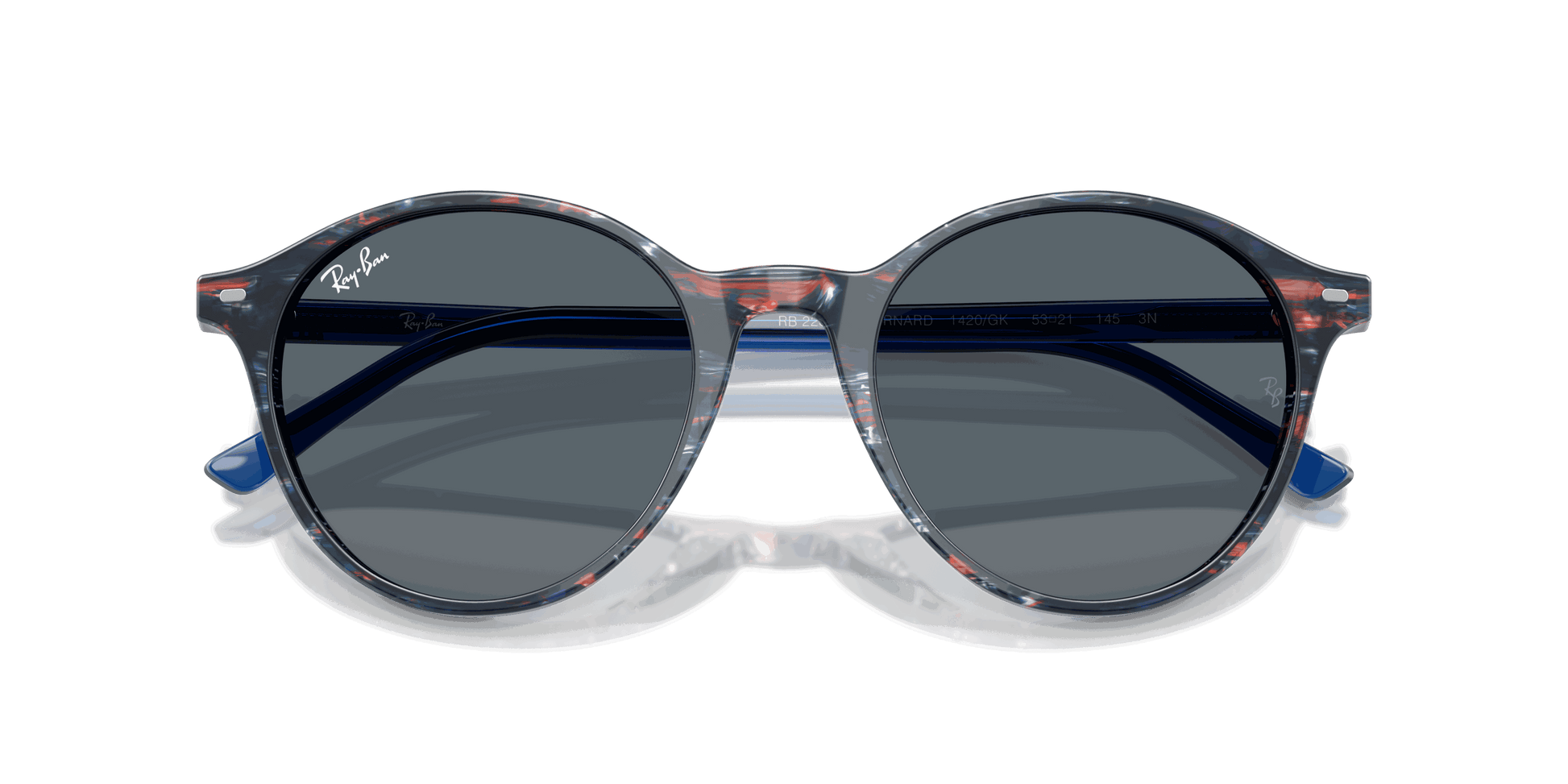 [Blue Lenses, Polished Transparent Shade Fantasy Blue Frame]