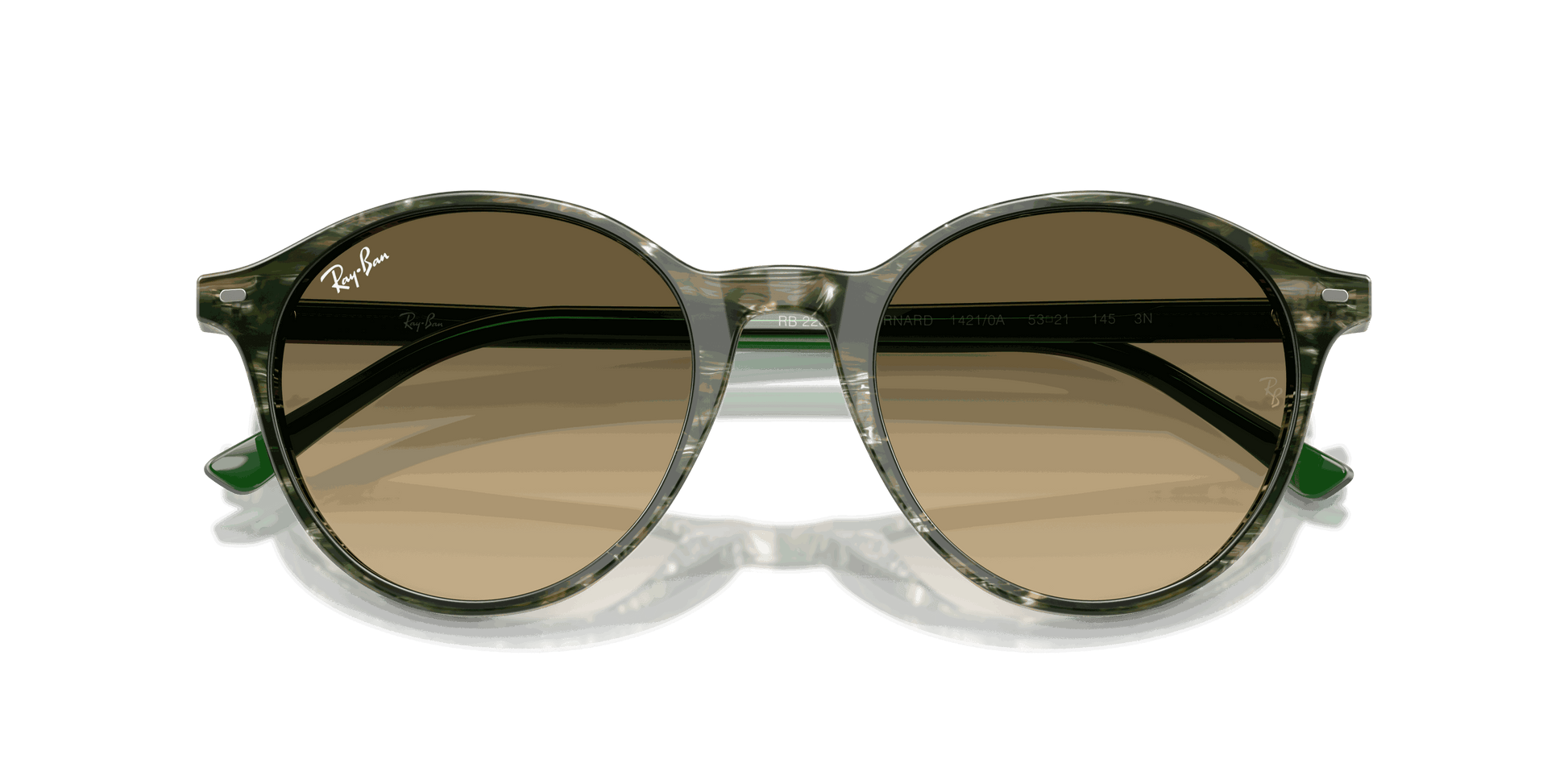 [Brown Lenses, Polished Transparent Shade Fantasy Green Frame]