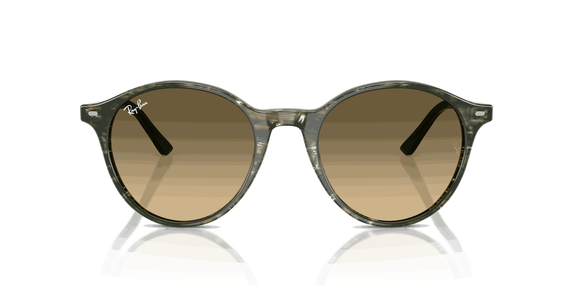 [Brown Lenses, Polished Transparent Shade Fantasy Green Frame]