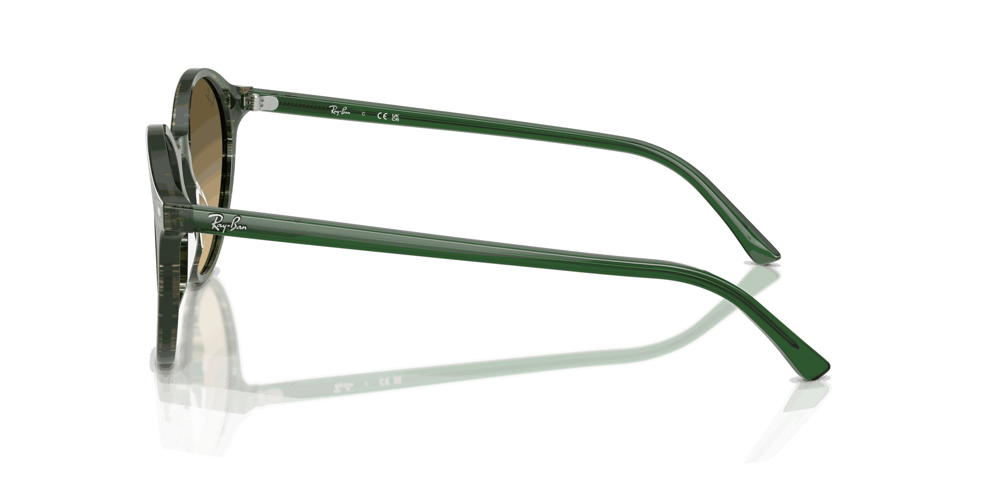 [Brown Lenses, Polished Transparent Shade Fantasy Green Frame]