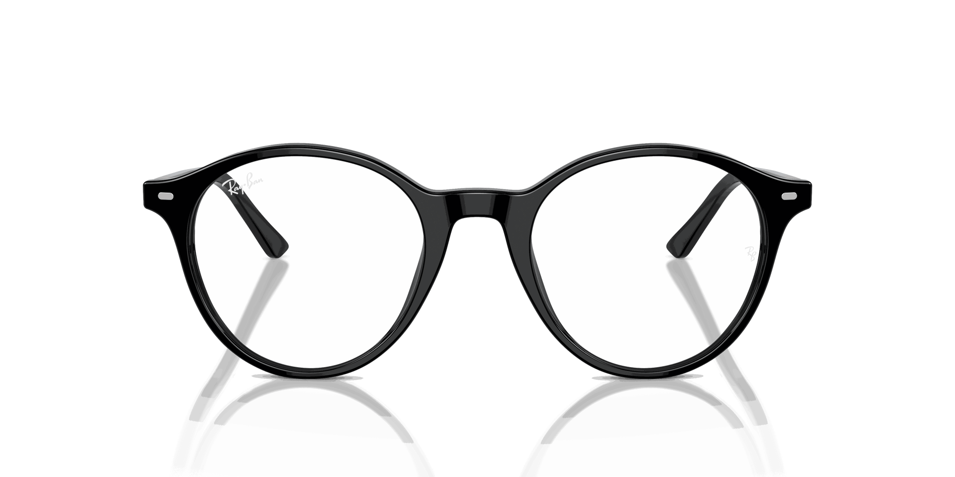 [Clear Lenses, Polished Black Frame]